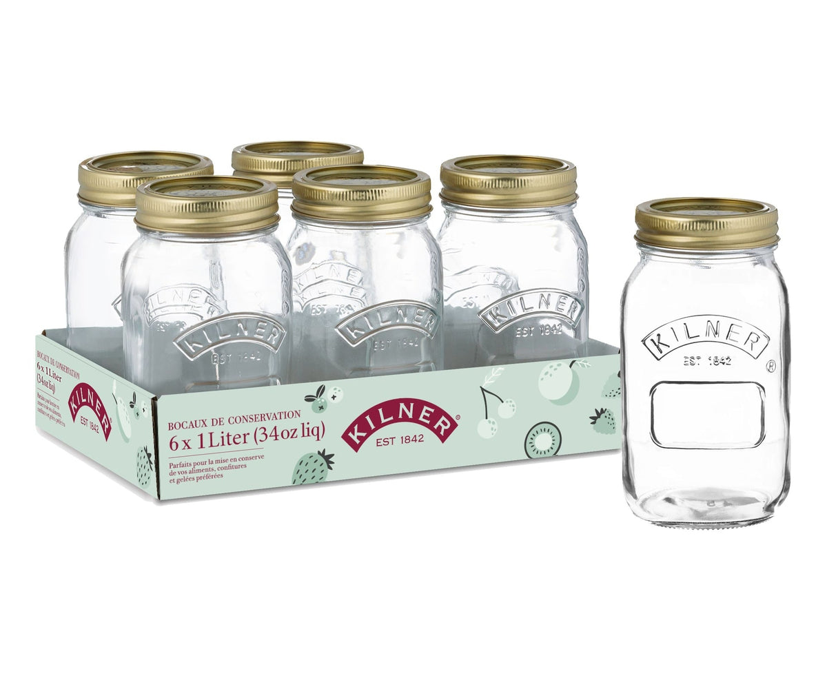 Mason Regular Mouth Jar, 1-L, 6 Count Q3H1 - product image 1