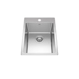 Brookmore Drop in Single Bowl 1-Hole Kitchen Sink, 15.9-in x 20.9-in x 9-in, Stainless Steel D5E3 - product image 2