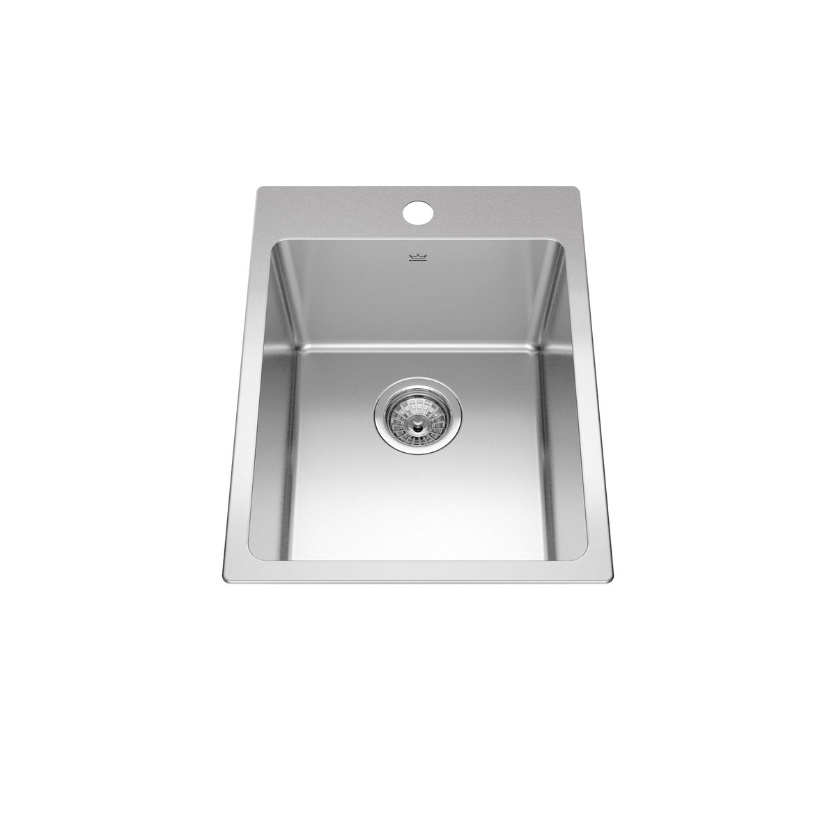 Brookmore Drop in Single Bowl 1-Hole Kitchen Sink, 15.9-in x 20.9-in x 9-in, Stainless Steel D5E3 - product image 2