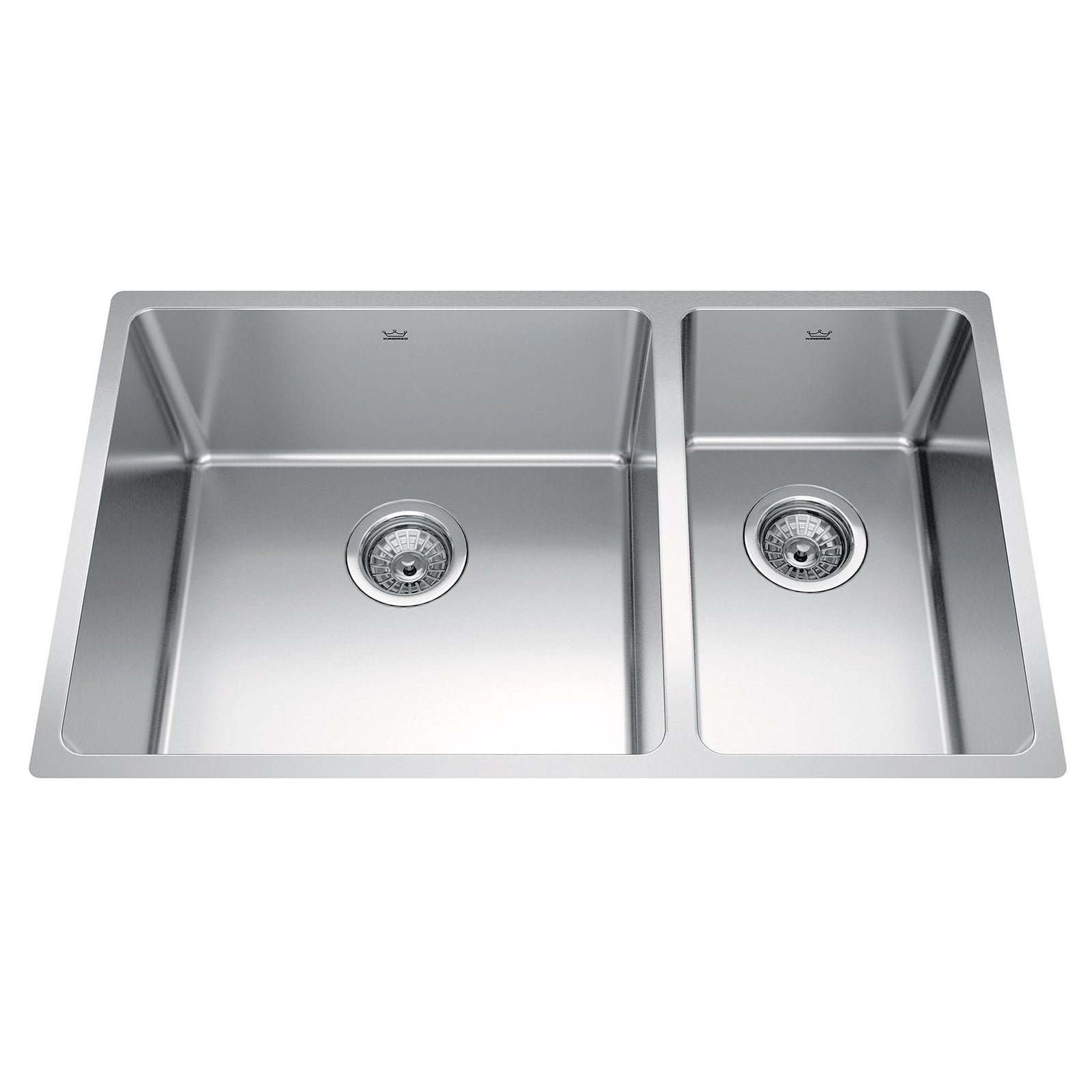 Brookmore Undermount Combination Bowl Kitchen Sink, 30.5-in x 18.1-in x 9-in, Stainless Steel A0W4 - product image 1