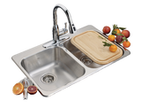 Reginox Drop In Double Bowl 3-Hole Kitchen Sink, 31.25-in LR x 20.5-in FB, Stainless Steel V7G5 - product image 1