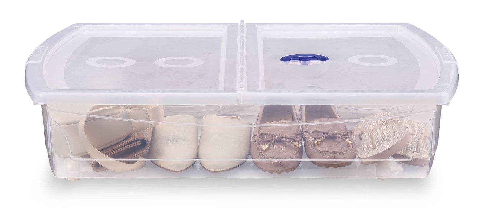 Shallow Under-the-Bed Storage Tote with Wheels W6C0 - product image 3