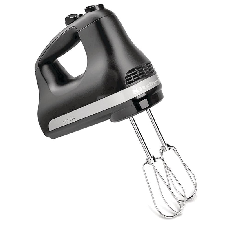 Kitchen Aid Compact 5-Speed Hand Mixer with Stainless Steel Accessories, Black X1J7