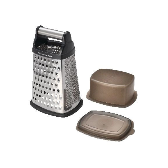 Stainless Steel Boxed Grater with Bottom Container E0E8 - product image 1