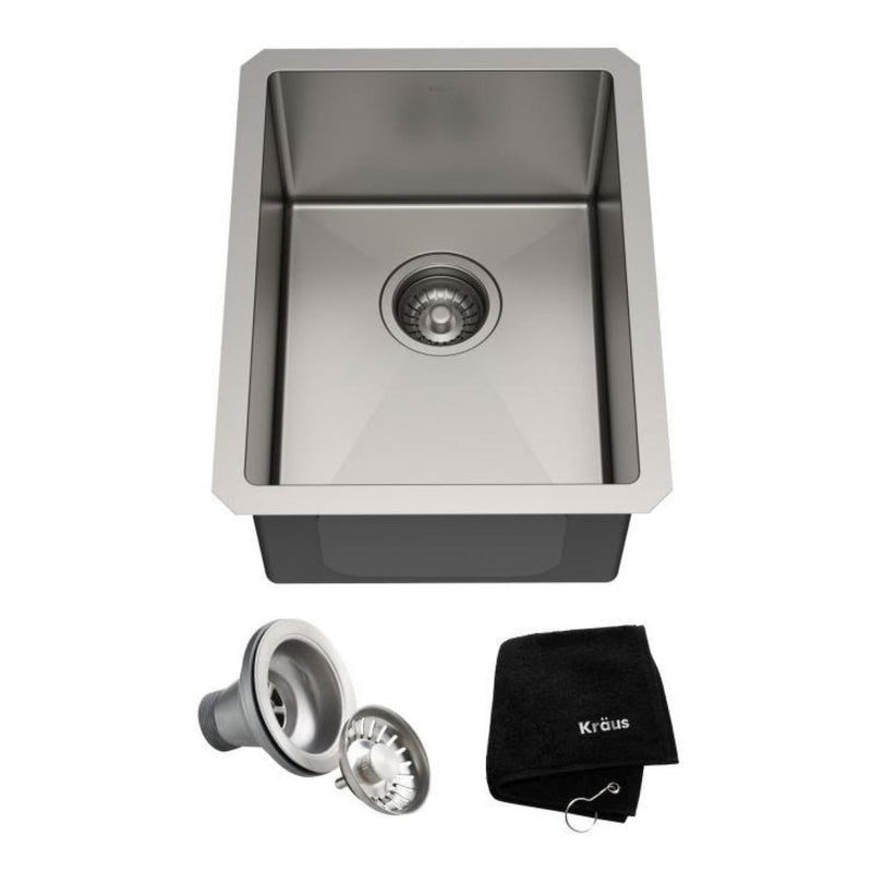 Standart PRO 16-Gauge Undermount Single Bowl Stainless Steel Kitchen Bar Sink, 14-in S8T2