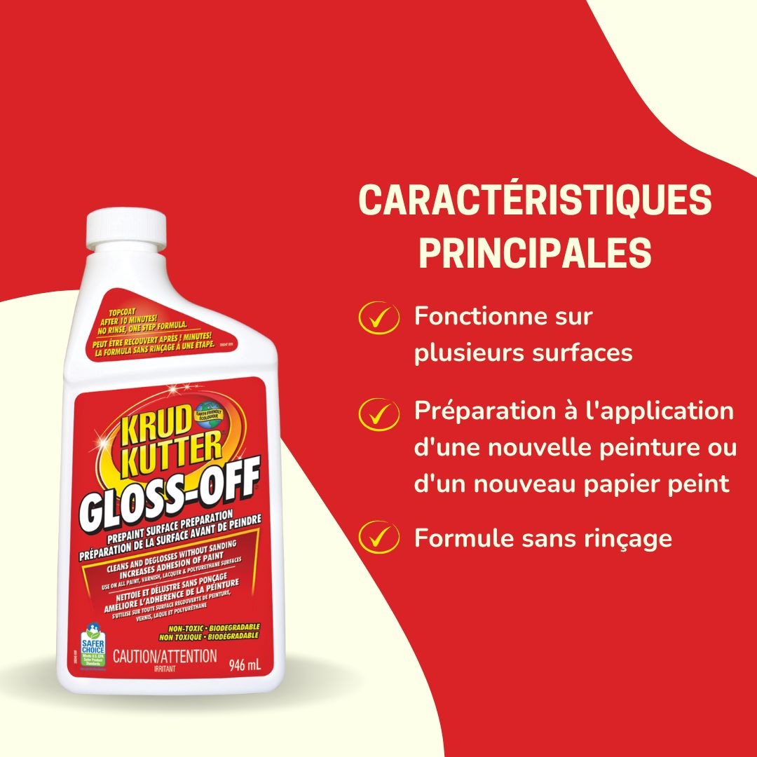 Gloss-Off Pre-Paint Surface Preparation, Cleaner & Deglosser Without Sanding, 946-mL F2L1 - product image 3