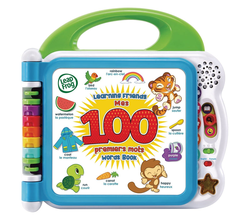 Learning Friends 100 Words Book Play Toy For Toddlers, Bilingual, Ages 18m+ E9L6