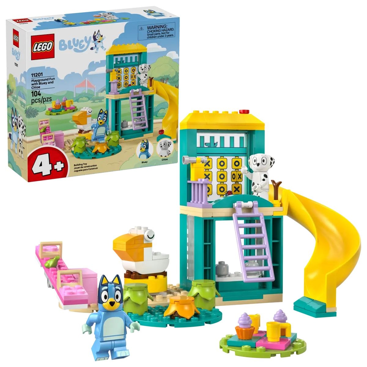 Bluey's Playground Fun with Bluey and Chloe - 11201, 104-pcs, Ages 4+ C9V3 - product image 1