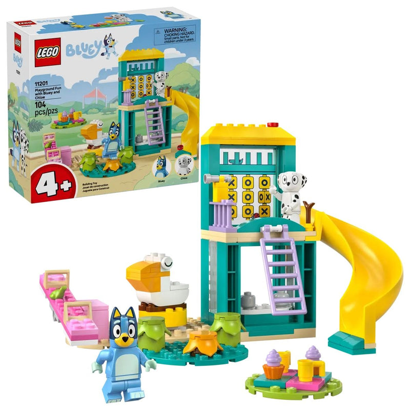 Bluey's Playground Fun with Bluey and Chloe - 11201, 104-pcs, Ages 4+ C9V3