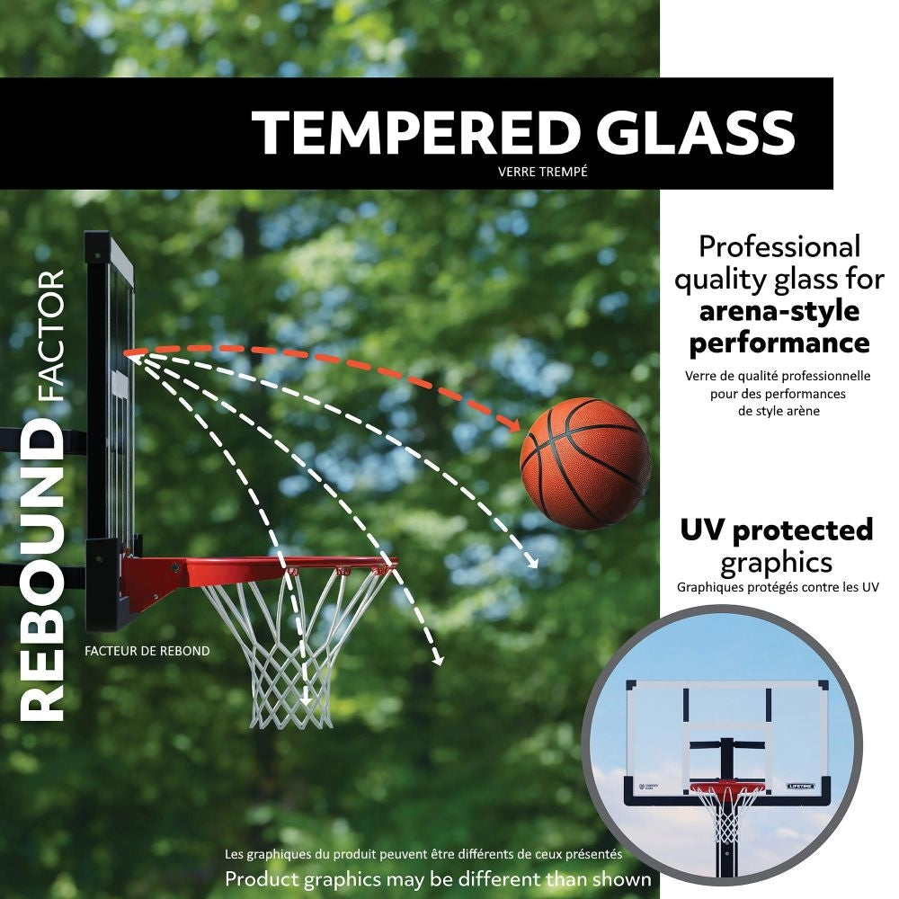 Mommoth Bolt Down Basketball Hoop with 60-in Tempered Glass R3V1 - product image 5