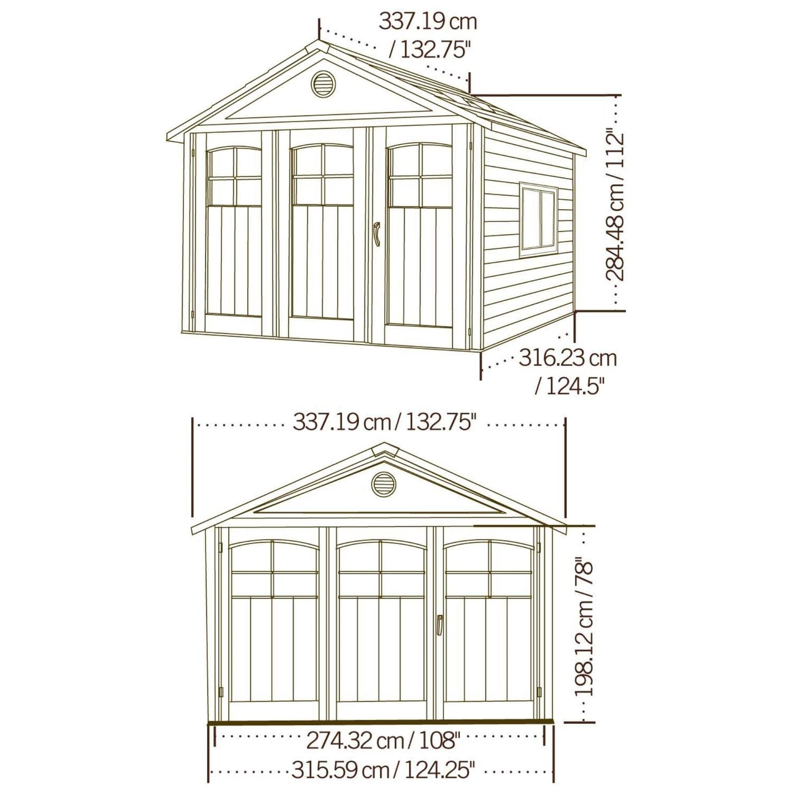 Outdoor Storage Shed, 11-ft x 11-ft E4J3 - product image 3