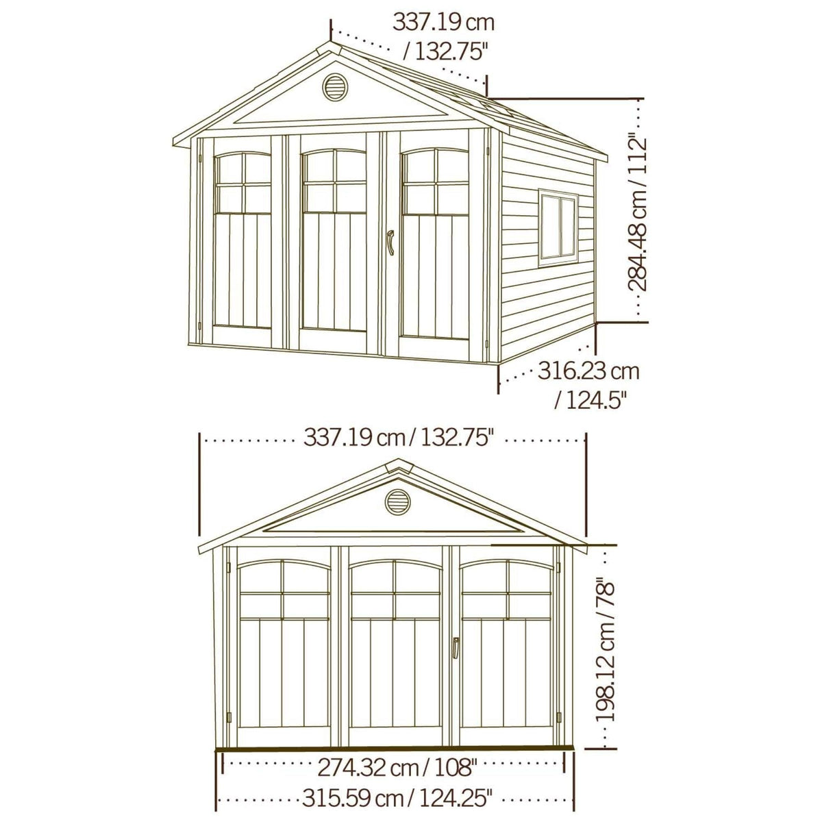 Outdoor Storage Shed, 11-ft x 11-ft Z8T8 - product image 3