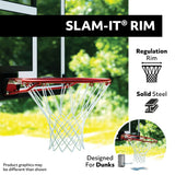Portable Adjustable Basketball Backboard, Hoop & Net System, 50-in X6X1 - product image 4