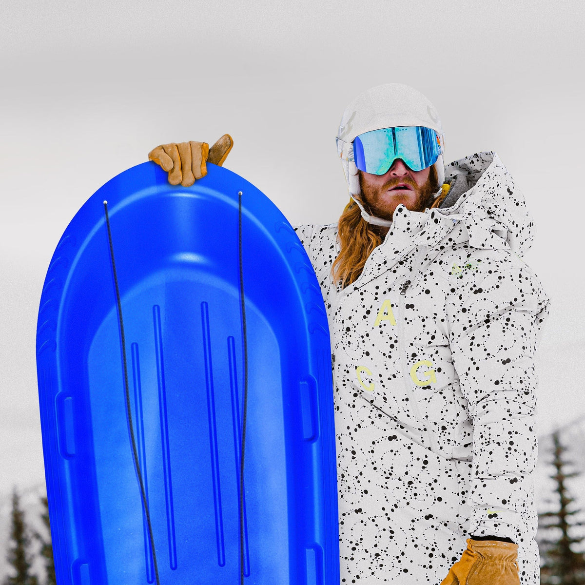 Kids' Large 3-Person Lightweight Plastic Winter Snow Sled/Toboggan L7X4 - product image 5
