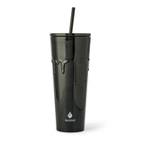 710-mL BPA-Free Black Slime Drip Textured Tumbler B7Q8 - product image 1
