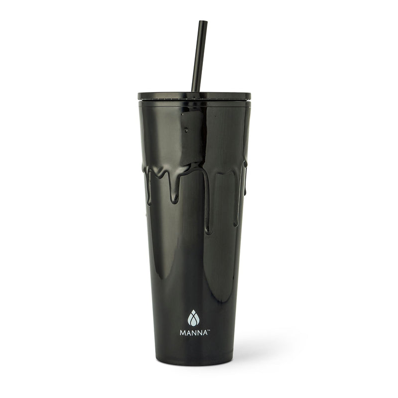 710-mL BPA-Free Black Slime Drip Textured Tumbler B7Q8