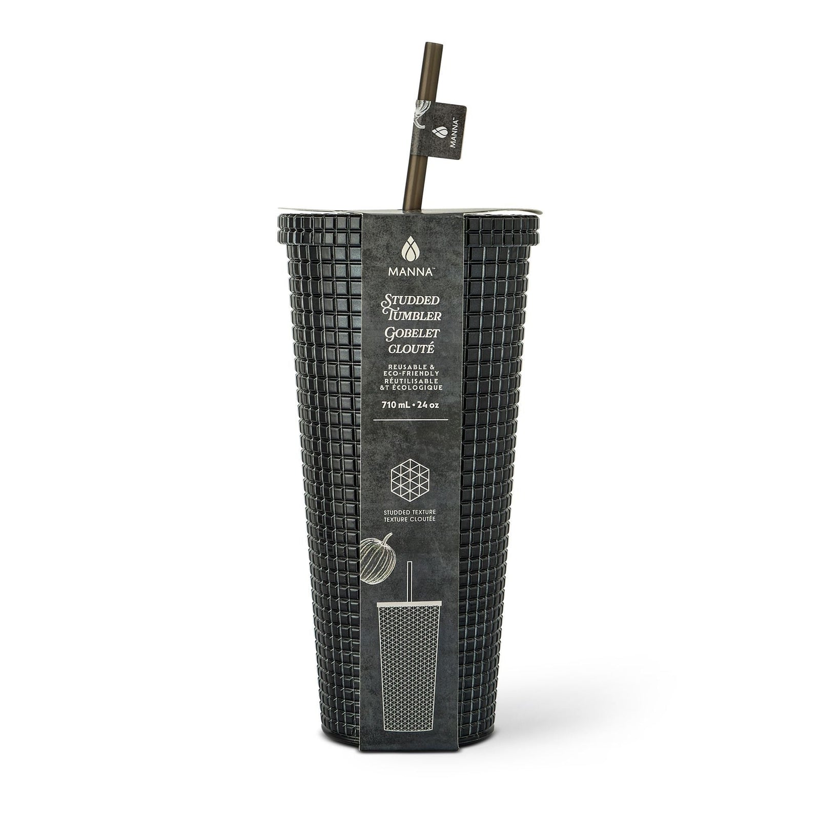 710-mL BPA-Free Iridescent Studded Textured Tumbler W6U5 - product image 3