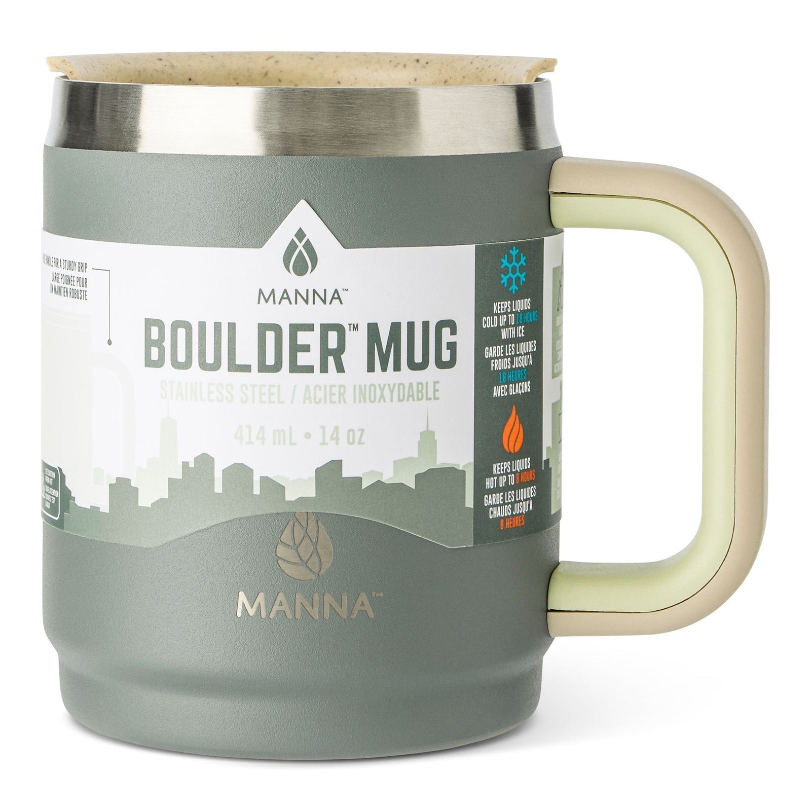 Boulder Eco Stainless Steel Insulated Mug, 14-oz, Midnight, with Handle A5C5 - product image 2