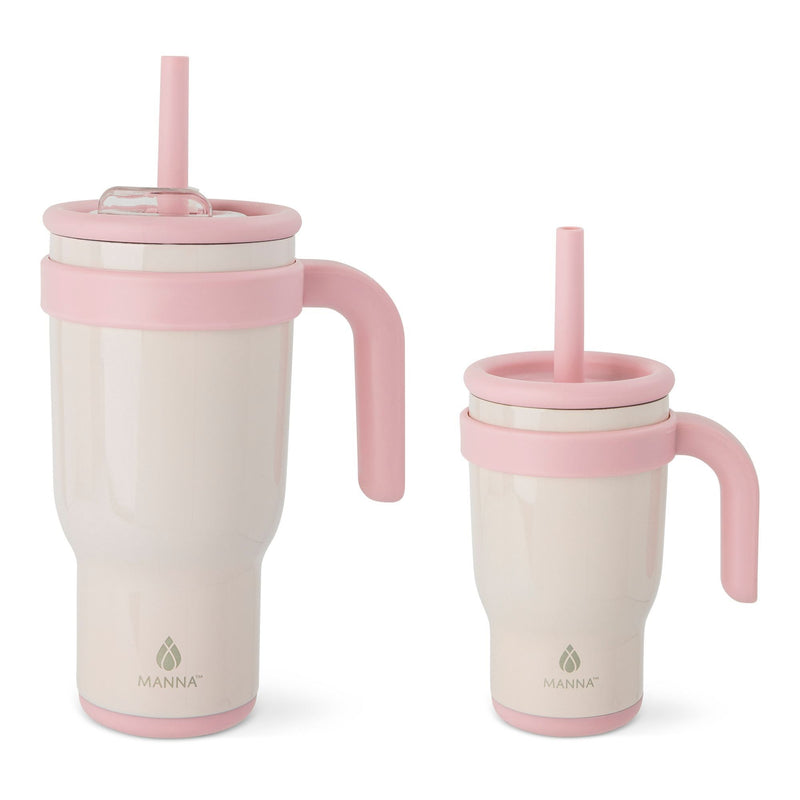 Oslo Mommy & Me Matching Duo Stainless Steel Tumbler Set, Includes 14-oz & 30-oz, Various Colours, 2-pk Z4L3