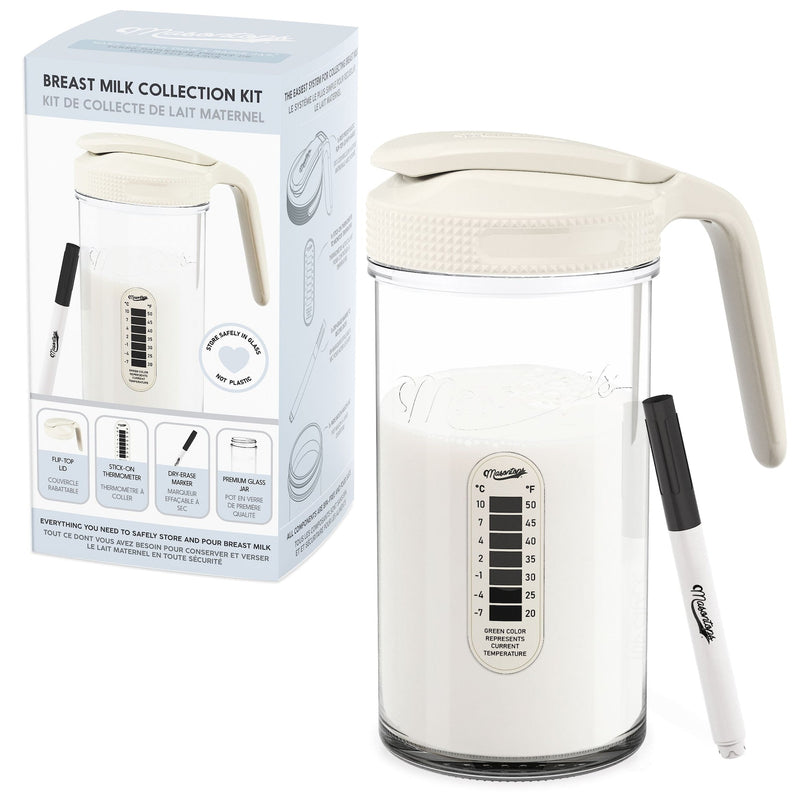 Jar Breast Milk Storage, Wide Mouth, Cream Z7M4
