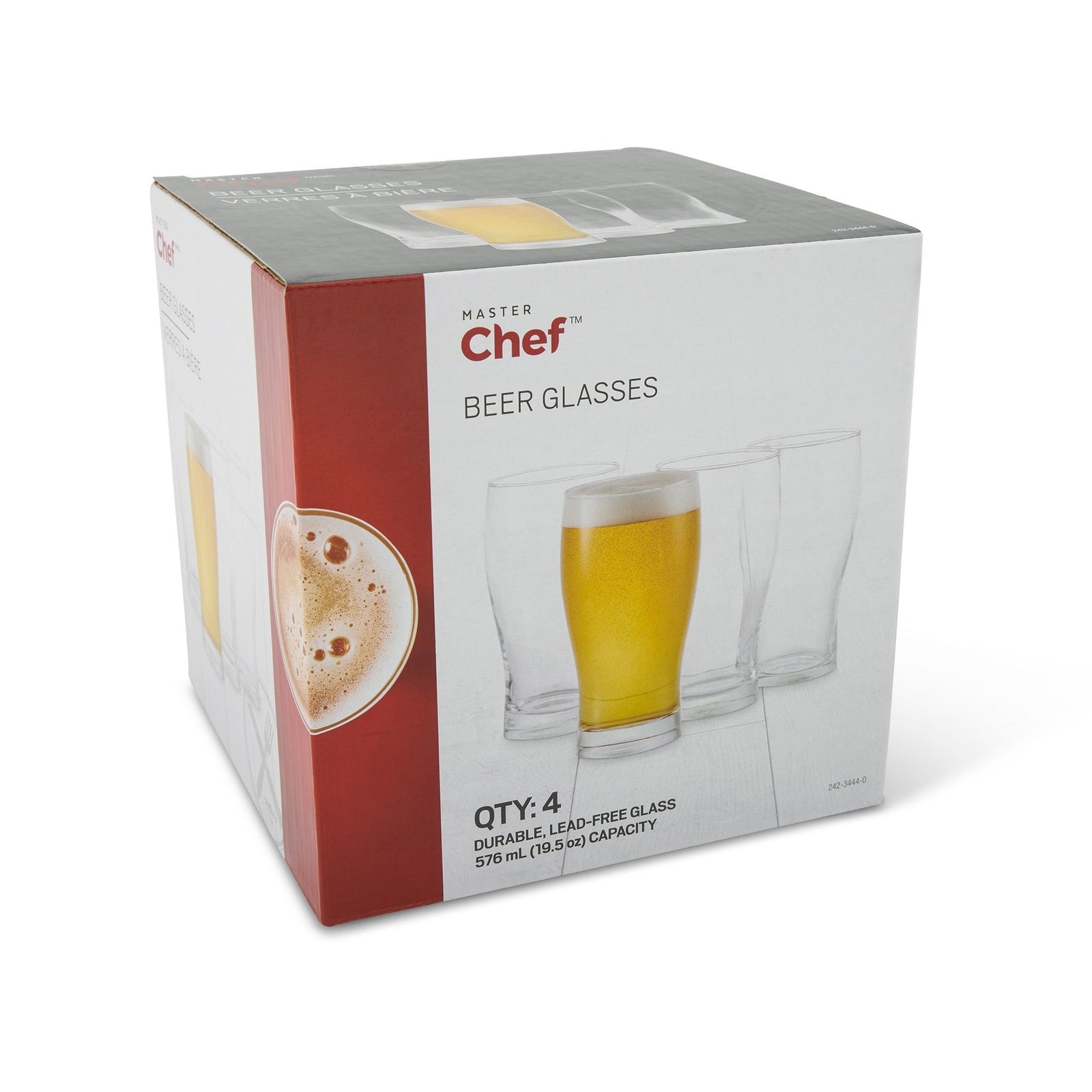 Beer Glasses Set, 540-mL, Lead-Free, 4-pc H0Q8 - product image 4