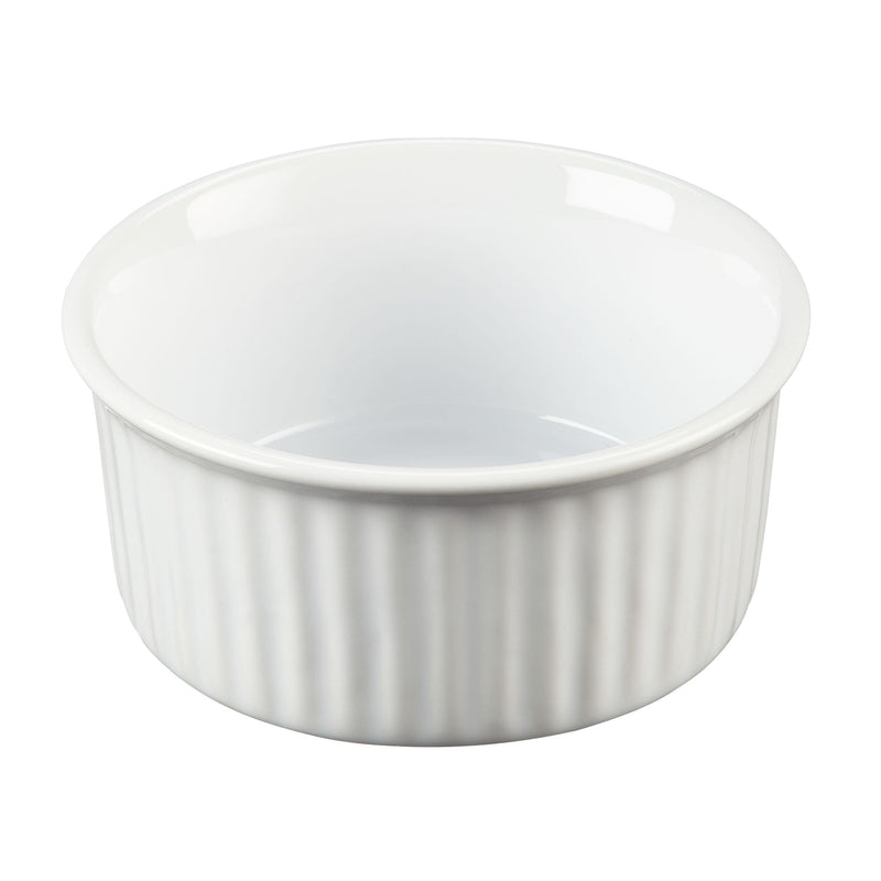 Ceramic Ramekin, White, 4.92 x 2.36-in U7H5
