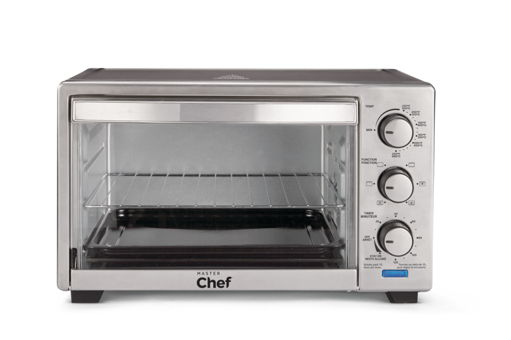 Convection Toaster Oven with 4 Functions, Stainless Steel, Black, 6-Slices V2Z1 - product image 1