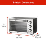 Convection Toaster Oven with 4 Functions, Stainless Steel, Black, 6-Slices Y7F0 - product image 3
