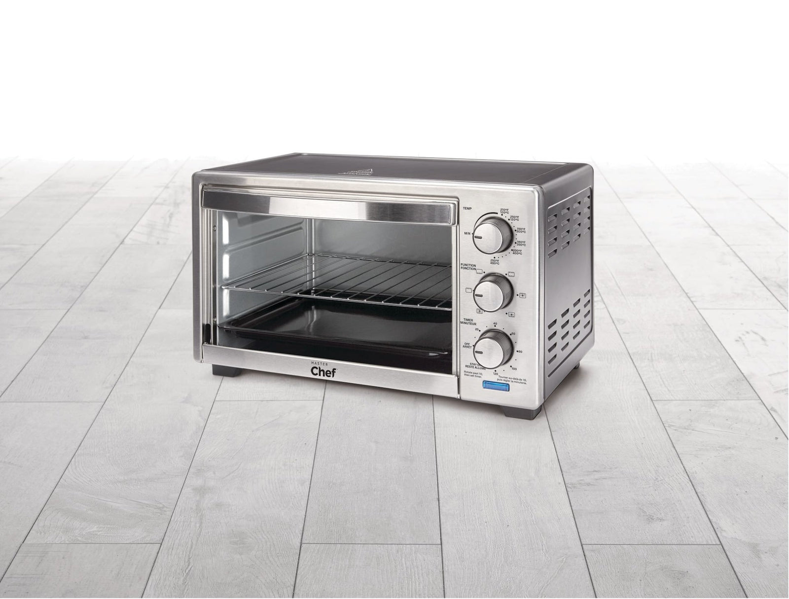 Convection Toaster Oven with 4 Functions, Stainless Steel, Black, 6-Slices Y7F0 - product image 6