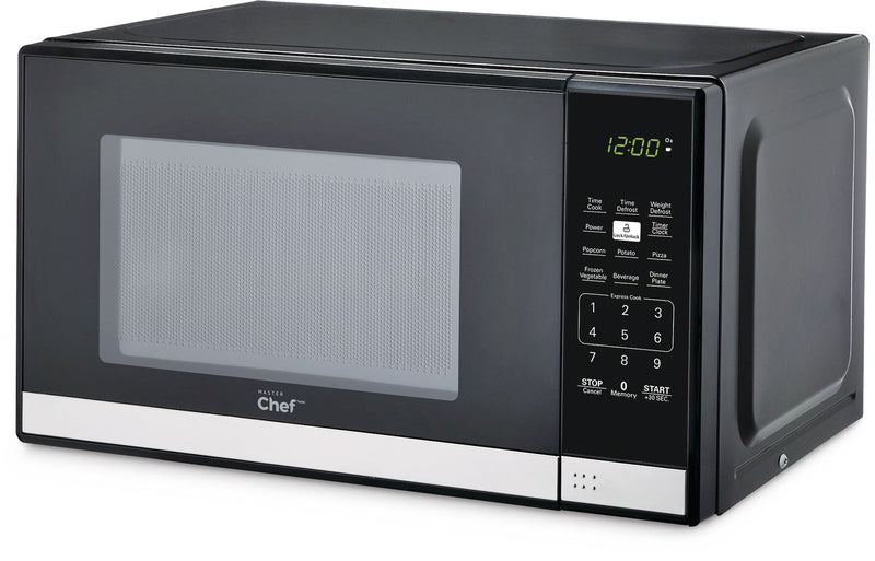 Countertop Microwave, 700 W, Black Stainless Steel, 0.7-cu-ft F2J1