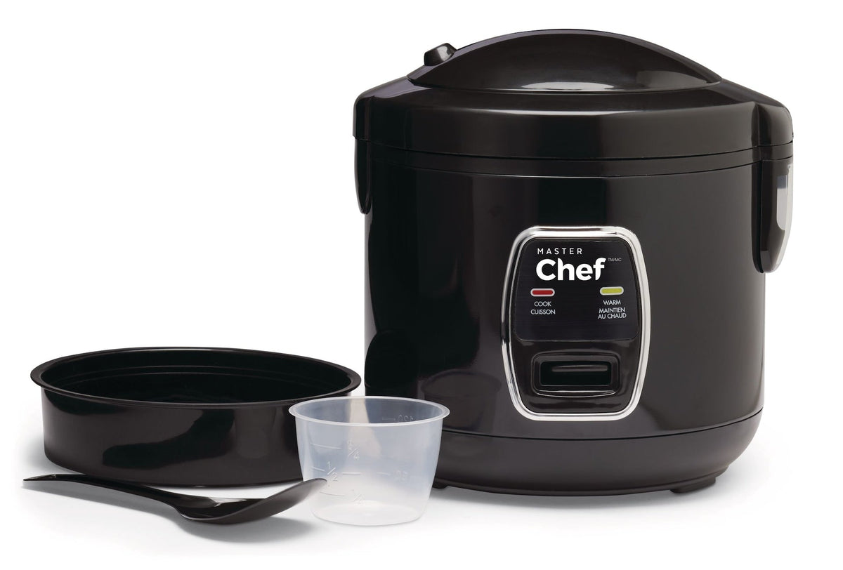 Deluxe Non-Stick Rice Cooker & Steamer, Black, 10 Cups Q9L8 - product image 1