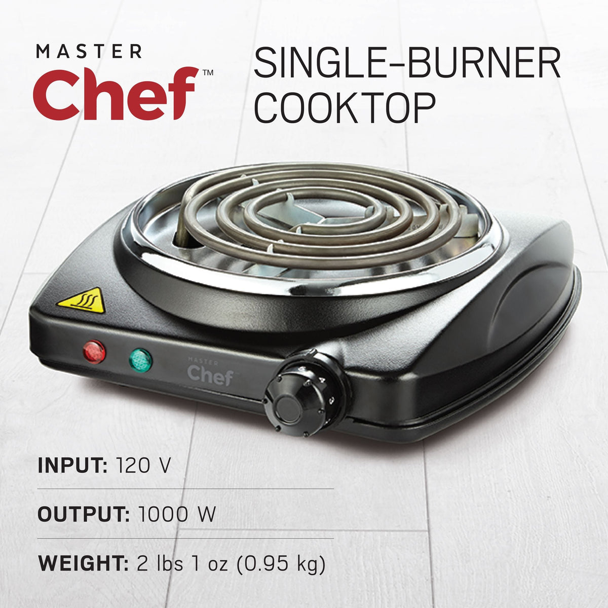 Single Burner Hot Plate, Black, 1000W T7L4 - product image 4