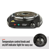 Single Burner Hot Plate, Black, 1000W T7L4 - product image 5