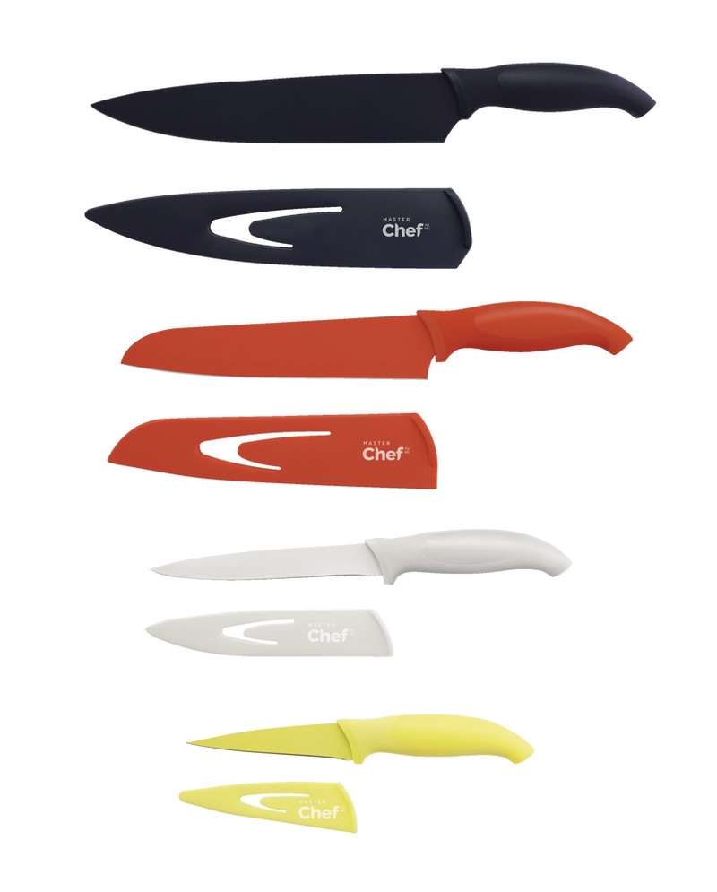 Stainless Steel Knife Set with Sheaths, Dishwasher Safe, 4-pc Y6S5