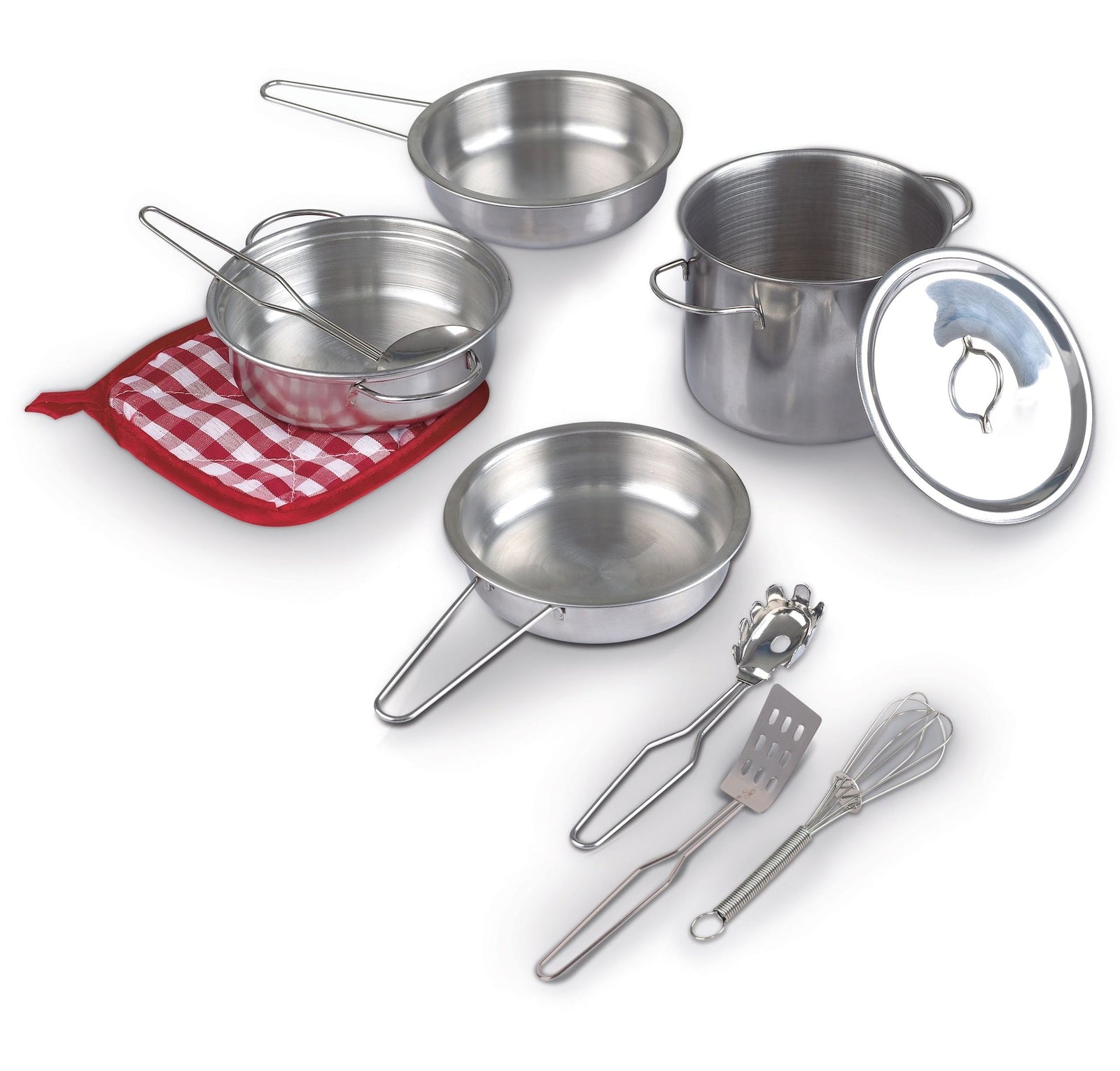 Toy Kitchen Stainless Steel Cookware Set For Kids, 10 pc, Ages 3+ A0R0 - product image 5