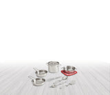 Toy Kitchen Stainless Steel Cookware Set For Kids, 10 pc, Ages 3+ A0R0 - product image 6