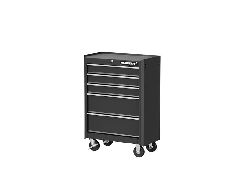 5-Drawer Tool Storage Cabinet, Black, 24-in P3T0