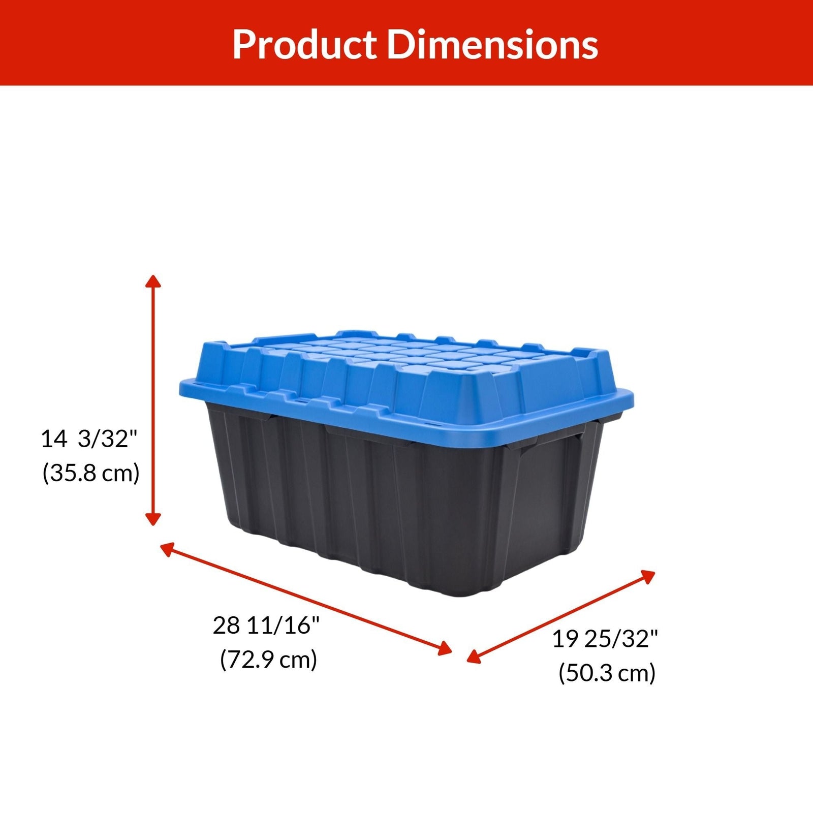 Heavy-Duty Polypropylene Tote with Domed Lid, 88-L T7Z0 - product image 7