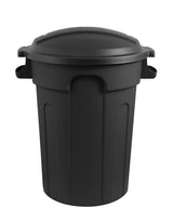 Plastic Circular Garbage Can, Black, 80-L G2M5 - product image 1
