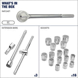Socket Set 20-pc, 3/4-in Drive, SAE, Steel, Chrome V1R1 - product image 5