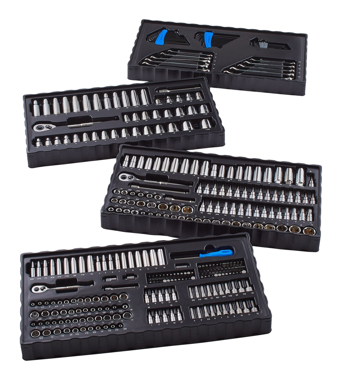 Socket Set, 350-pc, SAE / Metric, CRV, Nickel-Chrome Plating J5D4 - product image 4