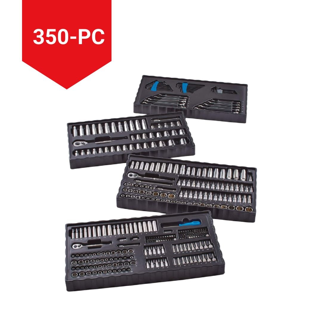 Socket Set, 350-pc, SAE / Metric, CRV, Nickel-Chrome Plating J5D4 - product image 6