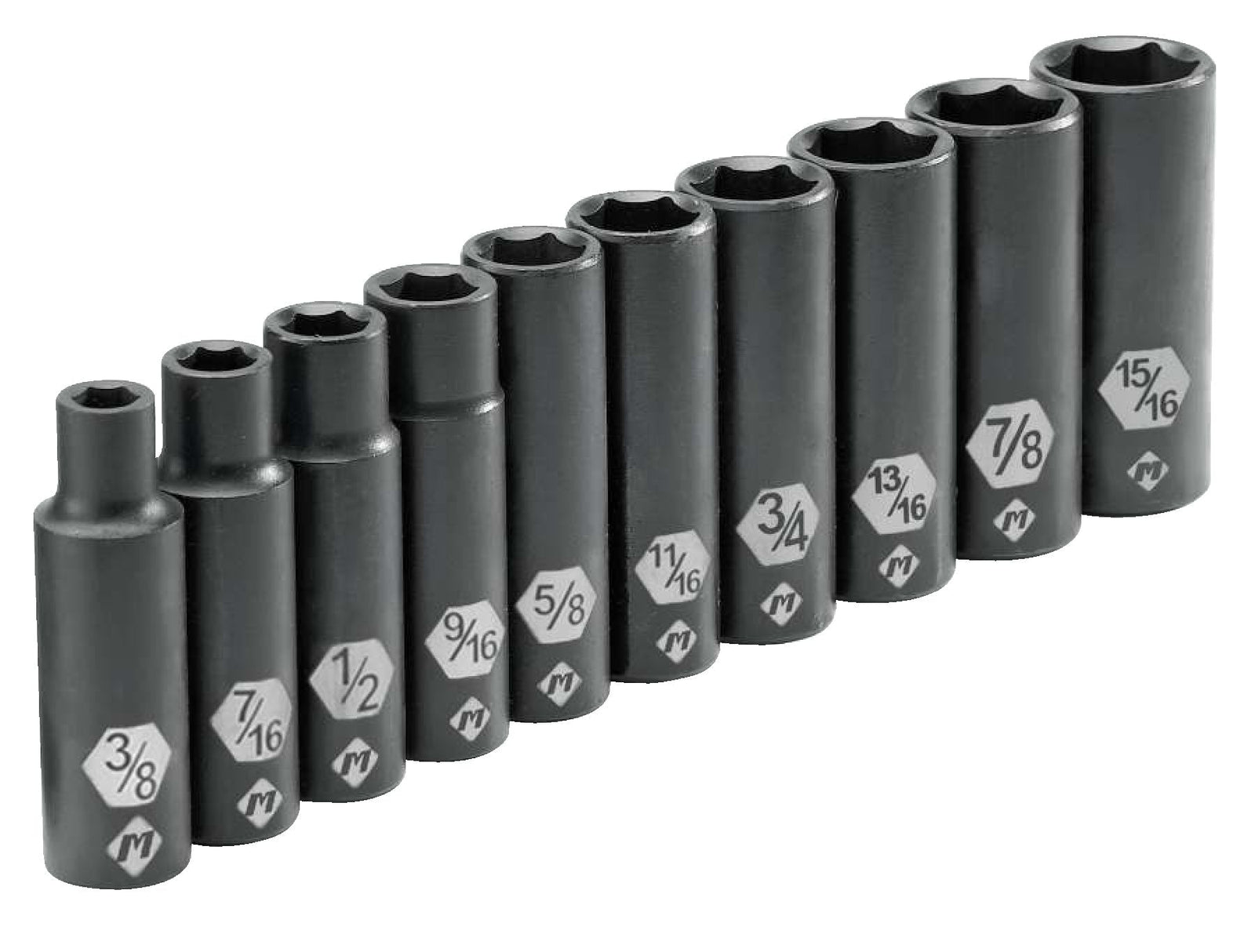 1/2-in Drive Deep Impact Socket Set, SAE, 10-pc U5O9 - product image 1