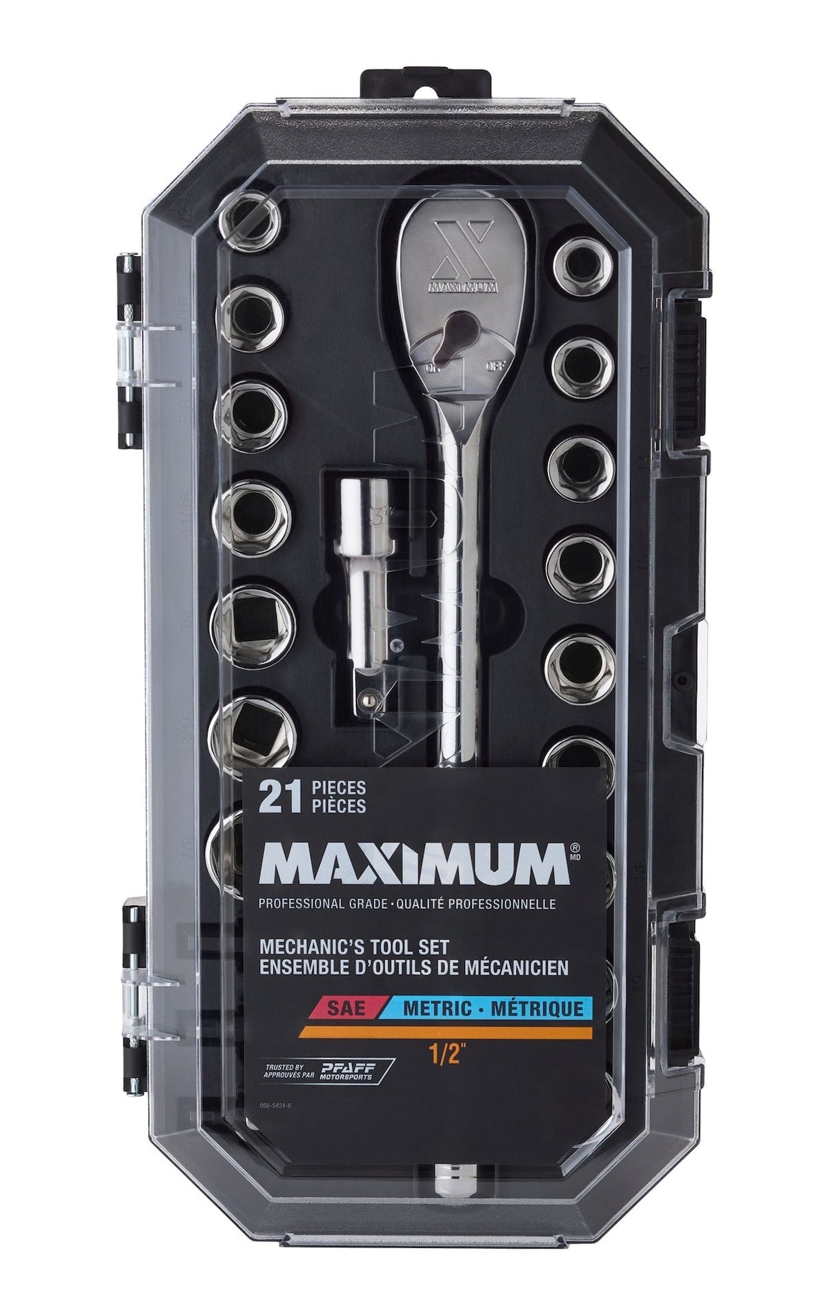 21 Piece 1/2" Drive Metric Socket Set E1Q3 - product image 2