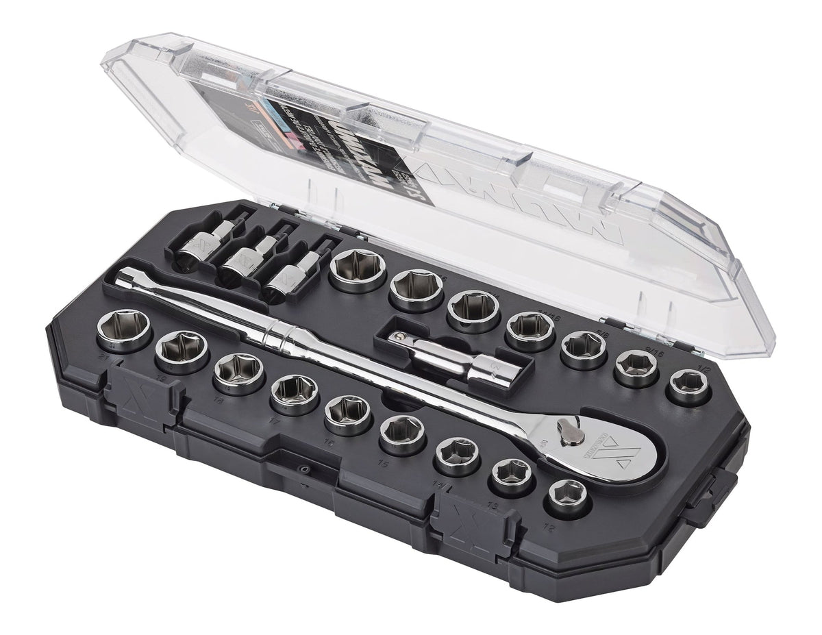21 Piece 1/2" Drive Metric Socket Set E1Q3 - product image 3