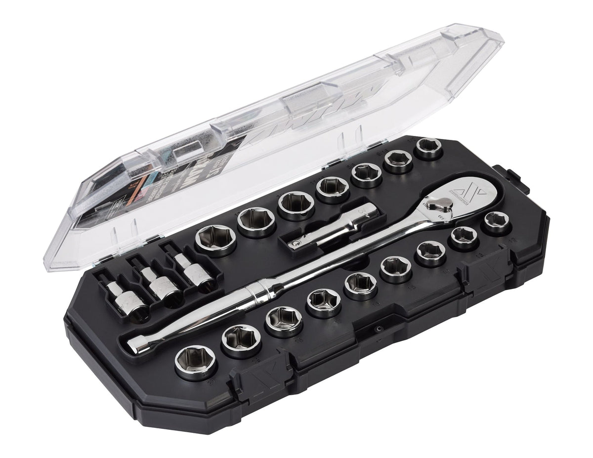 21 Piece 1/2" Drive Metric Socket Set E1Q3 - product image 4
