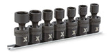 3/8-in Drive Swivel Impact Socket Set, 7-pc, Metric, CRMO V7T5 - product image 1