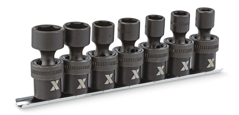 3/8-in Drive Swivel Impact Socket Set, 7-pc, Metric, CRMO V7T5