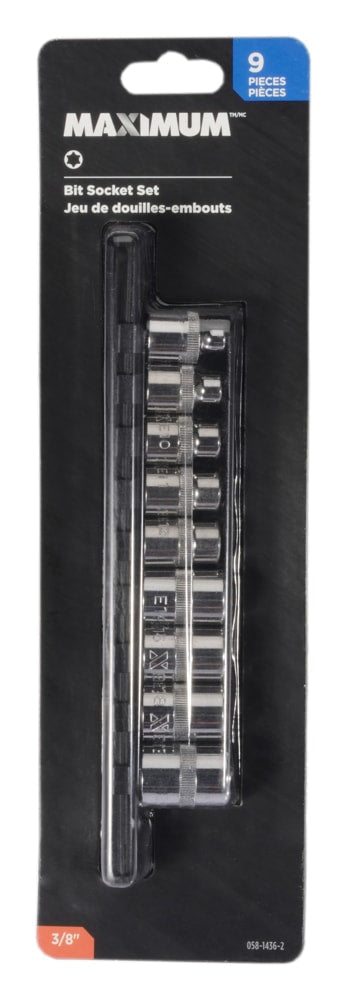 E-Torx Bit Socket Set, Chrome-Plated, 9-pc C1E6 - product image 3