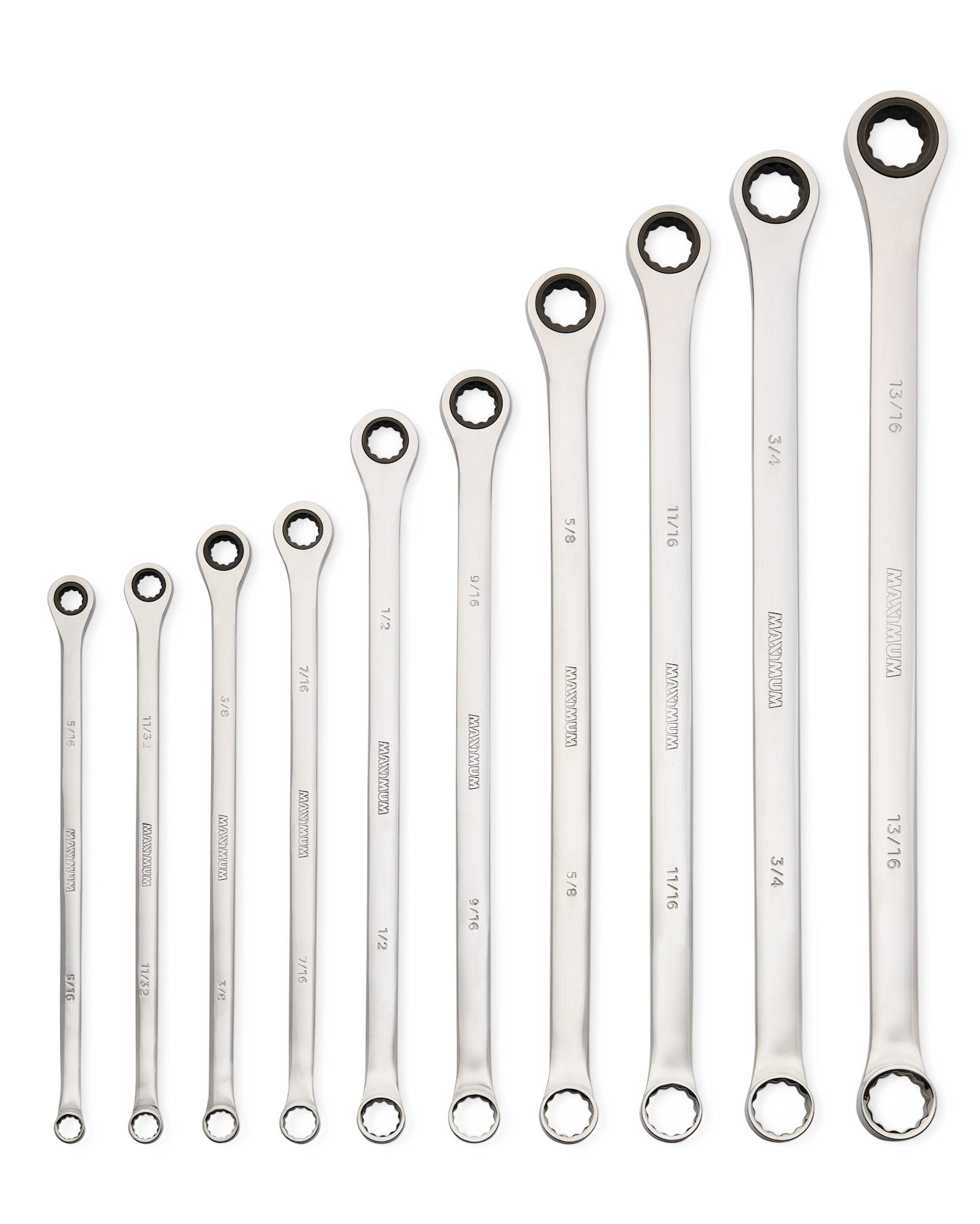 Extra-Long Double Box-End Ratcheting Wrench Set, SAE, 10-pk I6U5 - product image 4